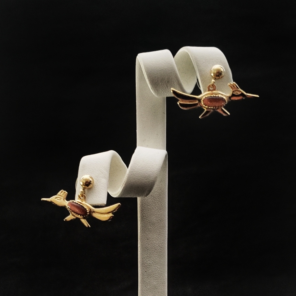 Vintage Road Runner with Goldstone earrings - Picture 4 of 9